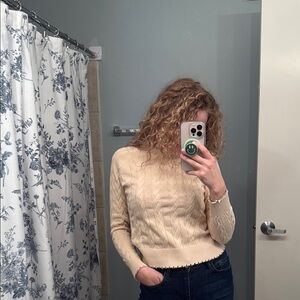 Cream Cable Knit Sweater